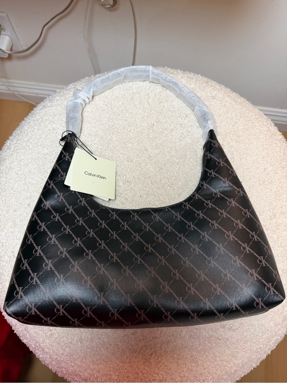 Calvin Klein Black Monogram Shoulder Bag